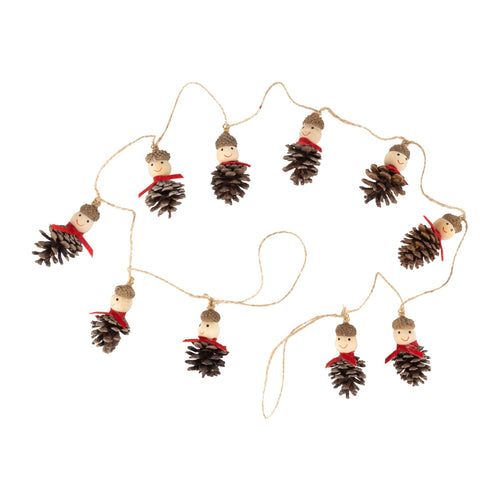 Pinecone Santa Garland
