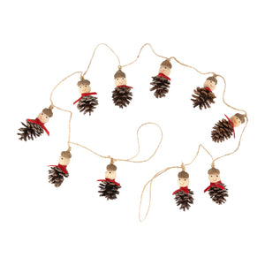 Pinecone Santa Garland