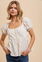Load image into Gallery viewer, Natural Linen Babydoll Top