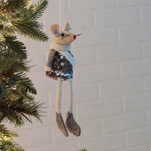 Grey Madeline Mouse Ornaments