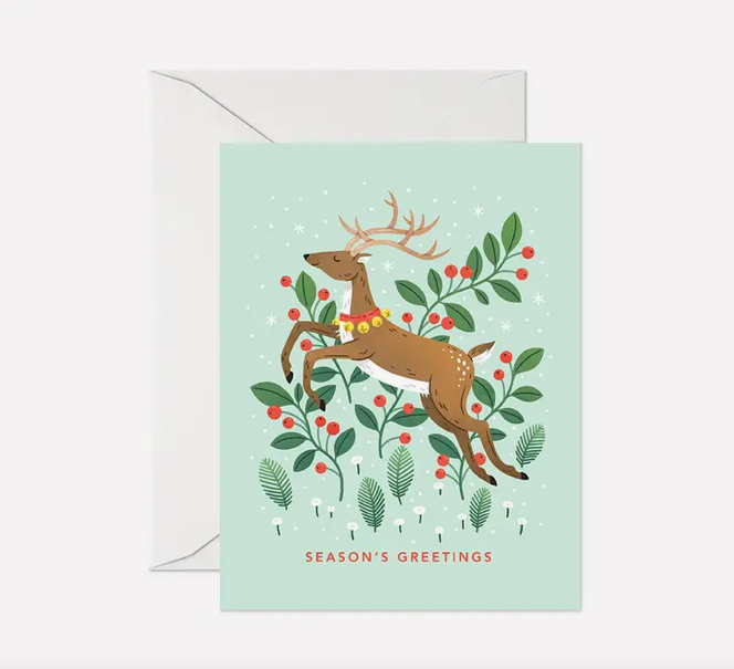 Season's Greeting Reindeer Card