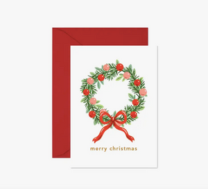 Merry Christmas Wreath Mini Card