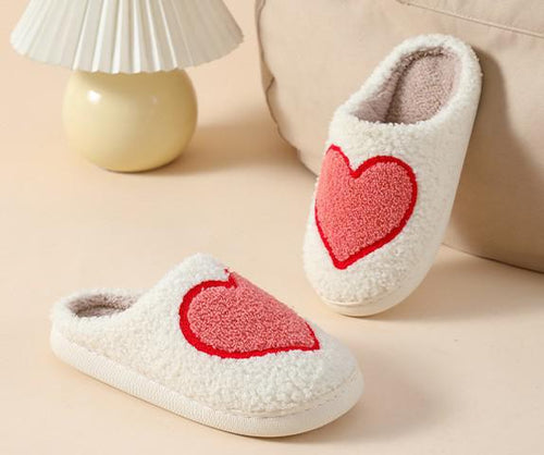 Large Heart Slippers