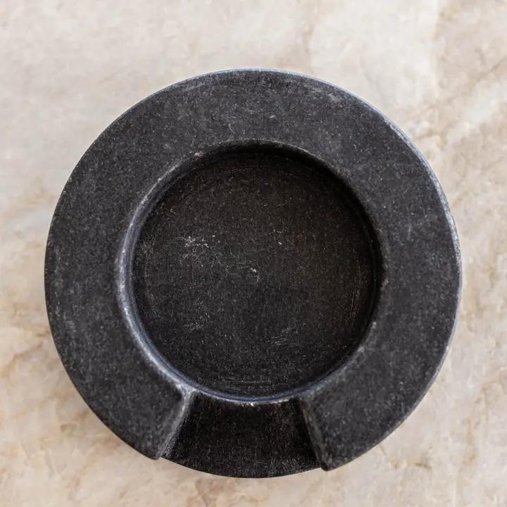 Charcoal Marble Round Spoon