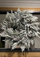 Load image into Gallery viewer, Winter Snowy Mixed Douglas Fir &amp; Cedar Wreath