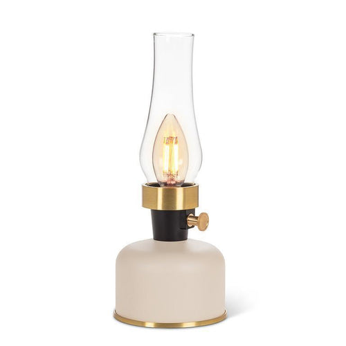 Ivory Lantern LED Lamp with Chimney