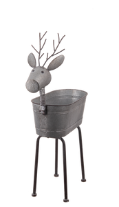 Metal Reindeer Planter