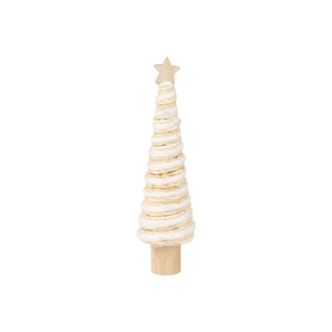 Wool & Rattan Natural Cone Tree