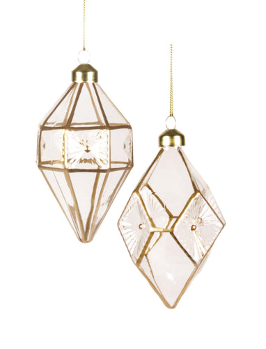 Gold Outline Finial Ornaments
