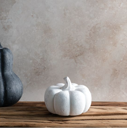 Mini White Terracotta Pumpkin