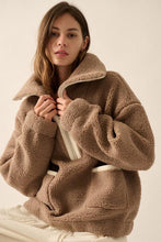 Load image into Gallery viewer, Latte Sienna Sherpa Pullover Jacket