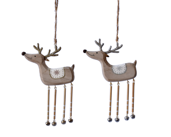 Gold & Silver Deer Ornaments