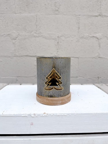 Grey Tree Iron T-Light Holder