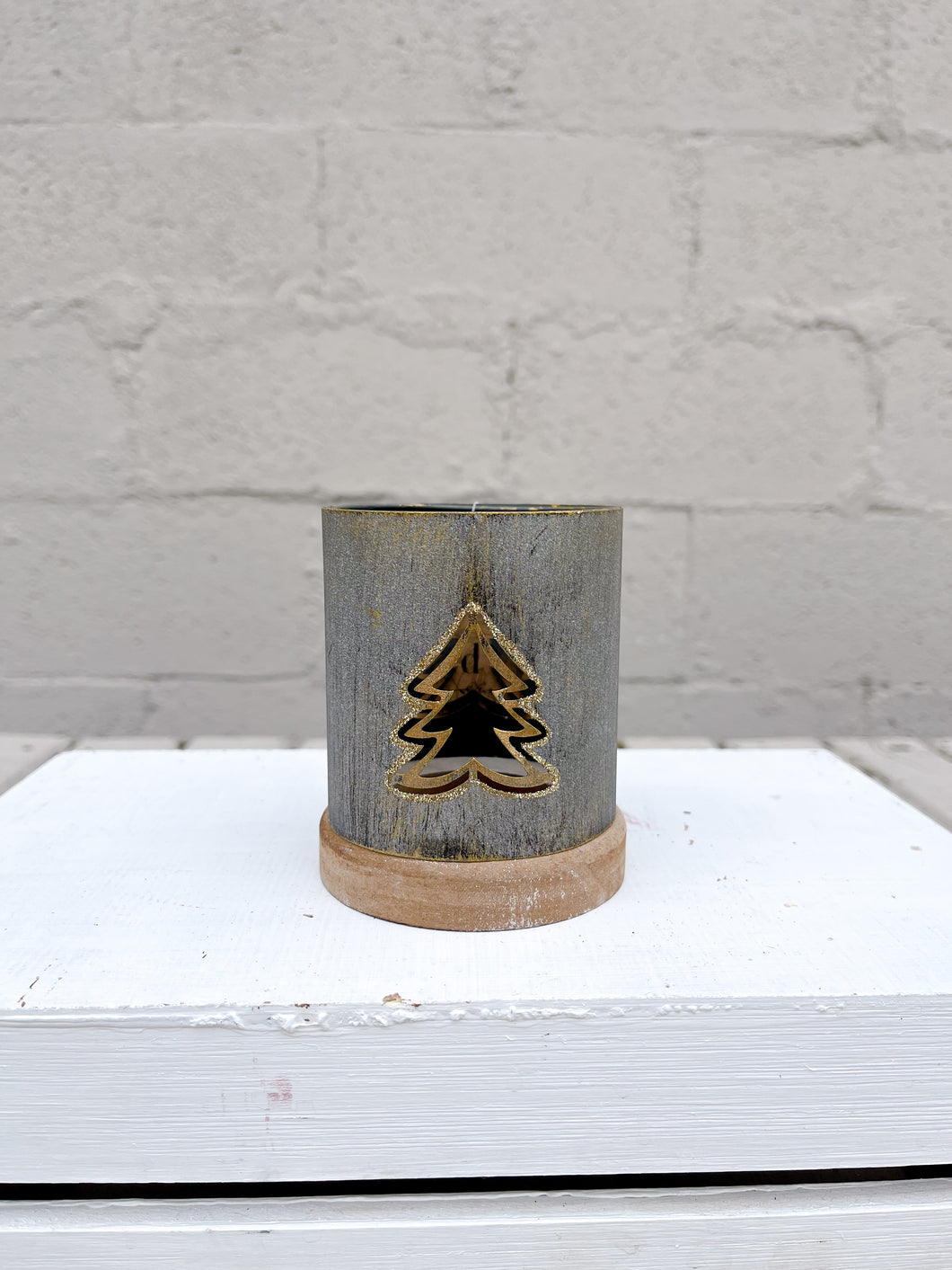 Grey Tree Iron T-Light Holder
