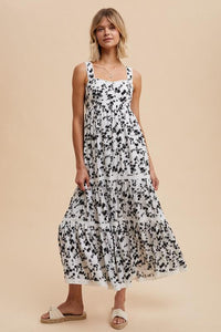 Charlotte Black & White Floral Dress