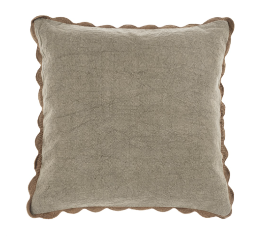 Fog Scalloped Edge Pillow