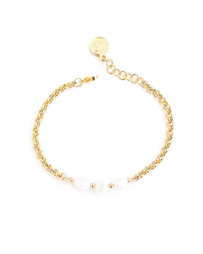 Gold Ivory Pearl Bracelet