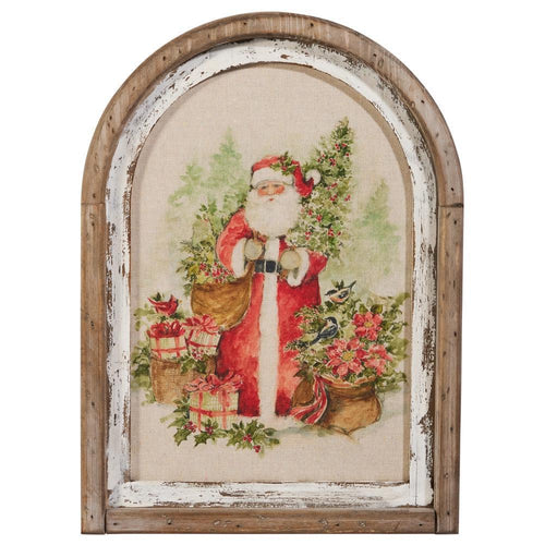Watercolour Holiday Santa Wall Art
