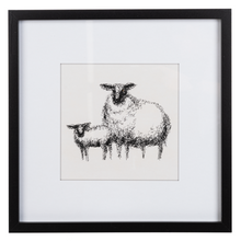 Load image into Gallery viewer, Black &amp; White Framed Sheep