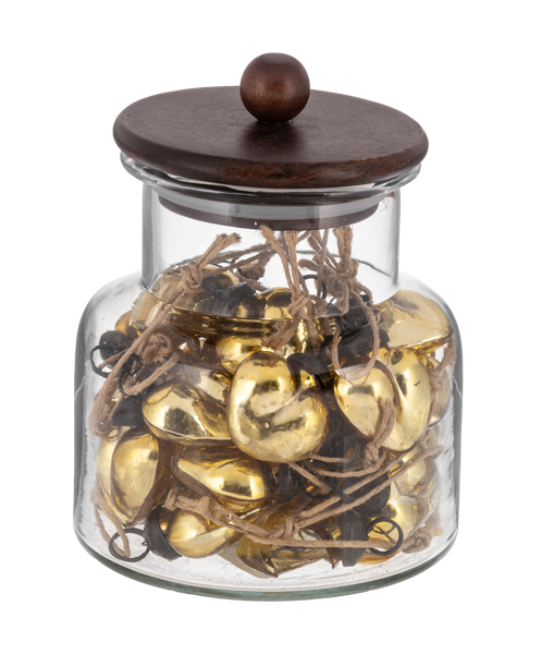 Mini Gold Mercury Glass Heart Ornament