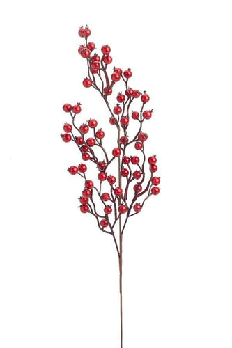 Red Berry Brown Branch Spray