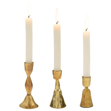 Load image into Gallery viewer, Gold Zora Forged Candlesticks