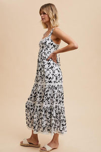 Charlotte Black & White Floral Dress