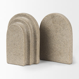 Empire Sandstone Resin Arc Book Ends