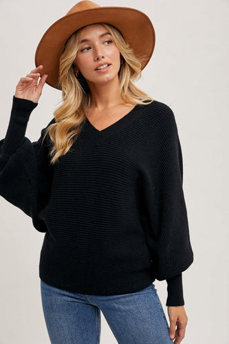 Black Oakley Dolman Sweater