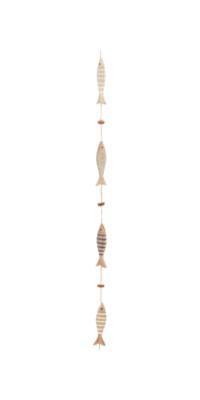 White & Navy Stripe Mobile Fish