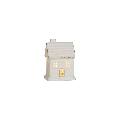 White Ceramic House Gold Detailing