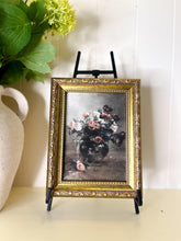 Load image into Gallery viewer, Moody Floral Artwork | Gold Antique Filigree Frame