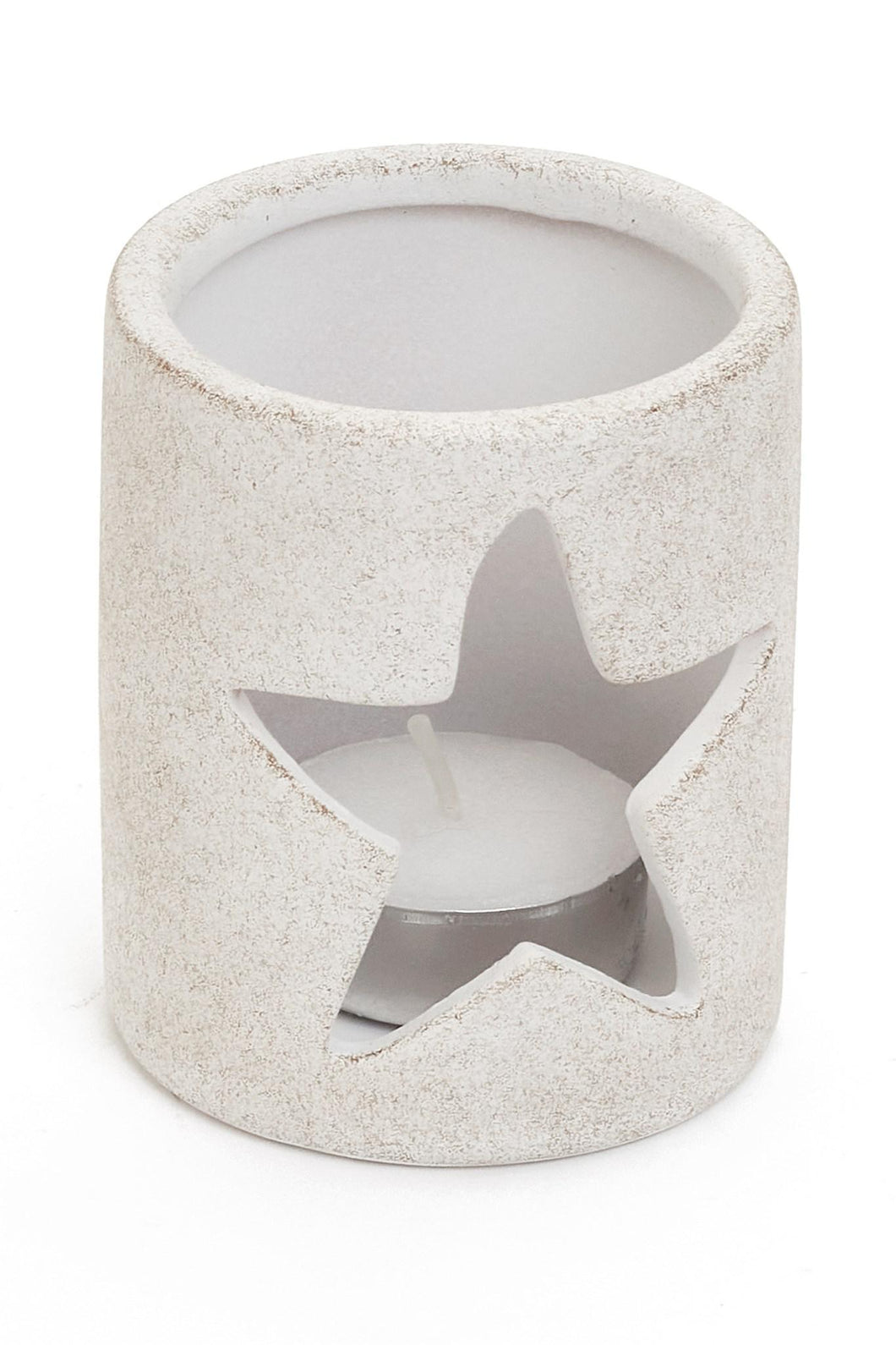 Antique White Clay Star Votive