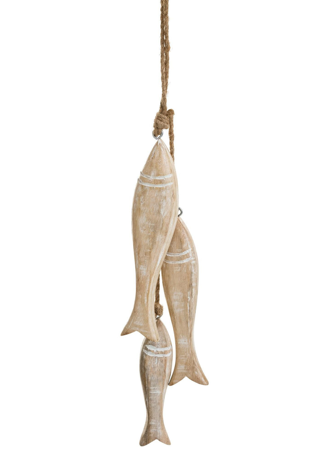 Distressed Wood Fish String Decor