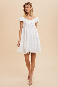 White Daisy Mini Dress