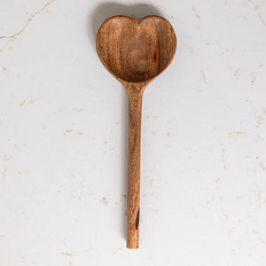 Mango Wood Heart Shaped Spoon