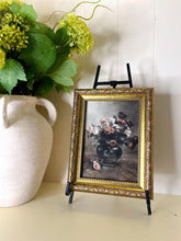 Load image into Gallery viewer, Moody Floral Artwork | Gold Antique Filigree Frame