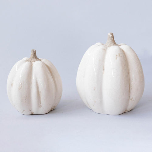 White Ceramic Pumpkin