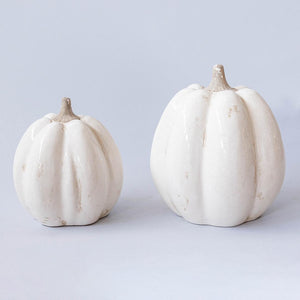 White Ceramic Pumpkin