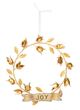 Load image into Gallery viewer, Oversized Gold Wreath Ornaments