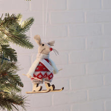 Load image into Gallery viewer, White Scarf Milo Mice Ornament