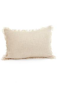 Lumbar Silver Shimmer Fringe Pillow