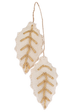 Load image into Gallery viewer, Felt Gold Beaded Holiday Ornaments