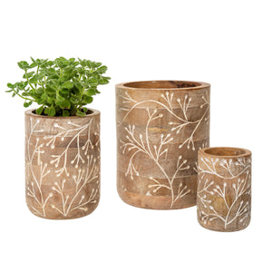 Wildflower Wooden Vases