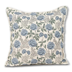 Blue Floral Pillow