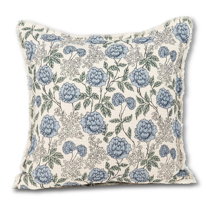 Blue Floral Pillow