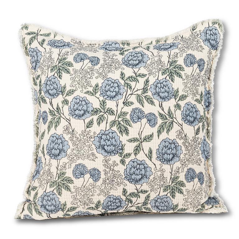 Blue Floral Pillow