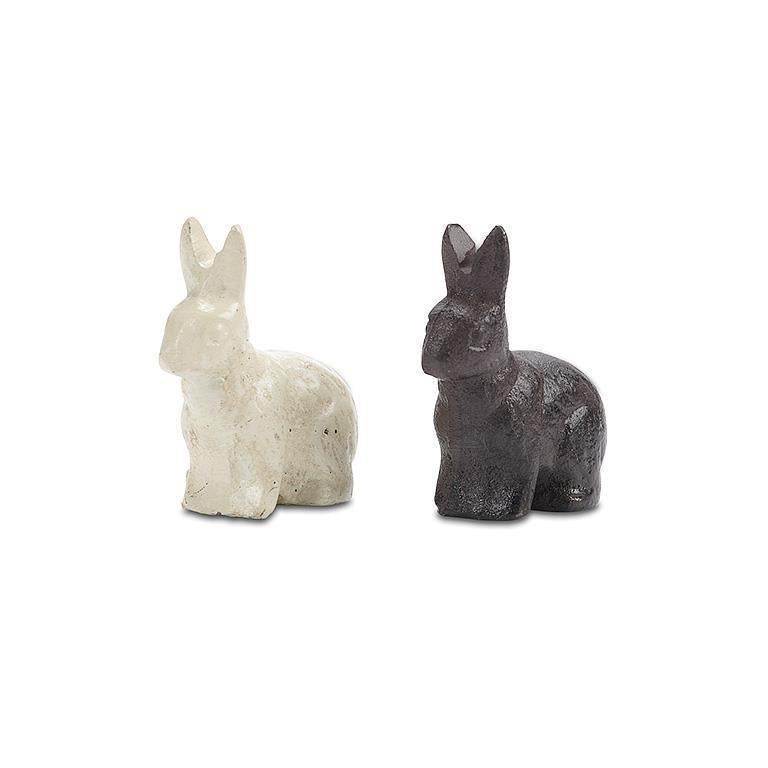 Mini Sitting Iron Bunny Figurines
