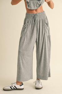 Tilda Grey Smocked Pants