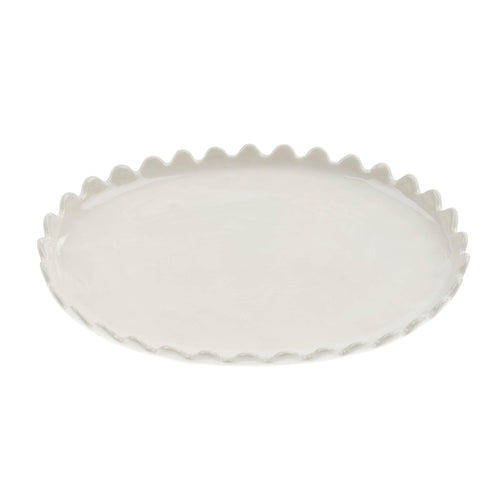 Large Scalloped Oval Plate